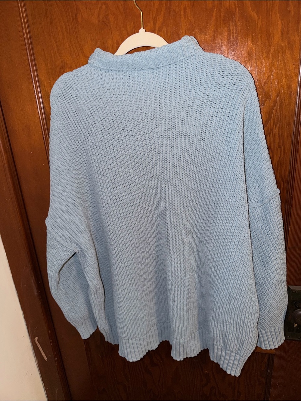 Aerie XXL Light Blue Women's Chunky Knit Sweater - Picture 3 of 4